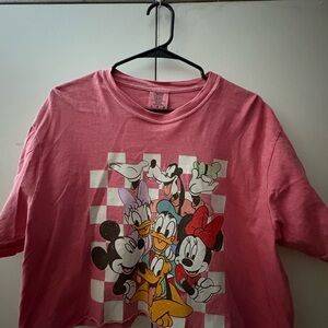 Disney Pink  T-Shirt with Cartoon Characters